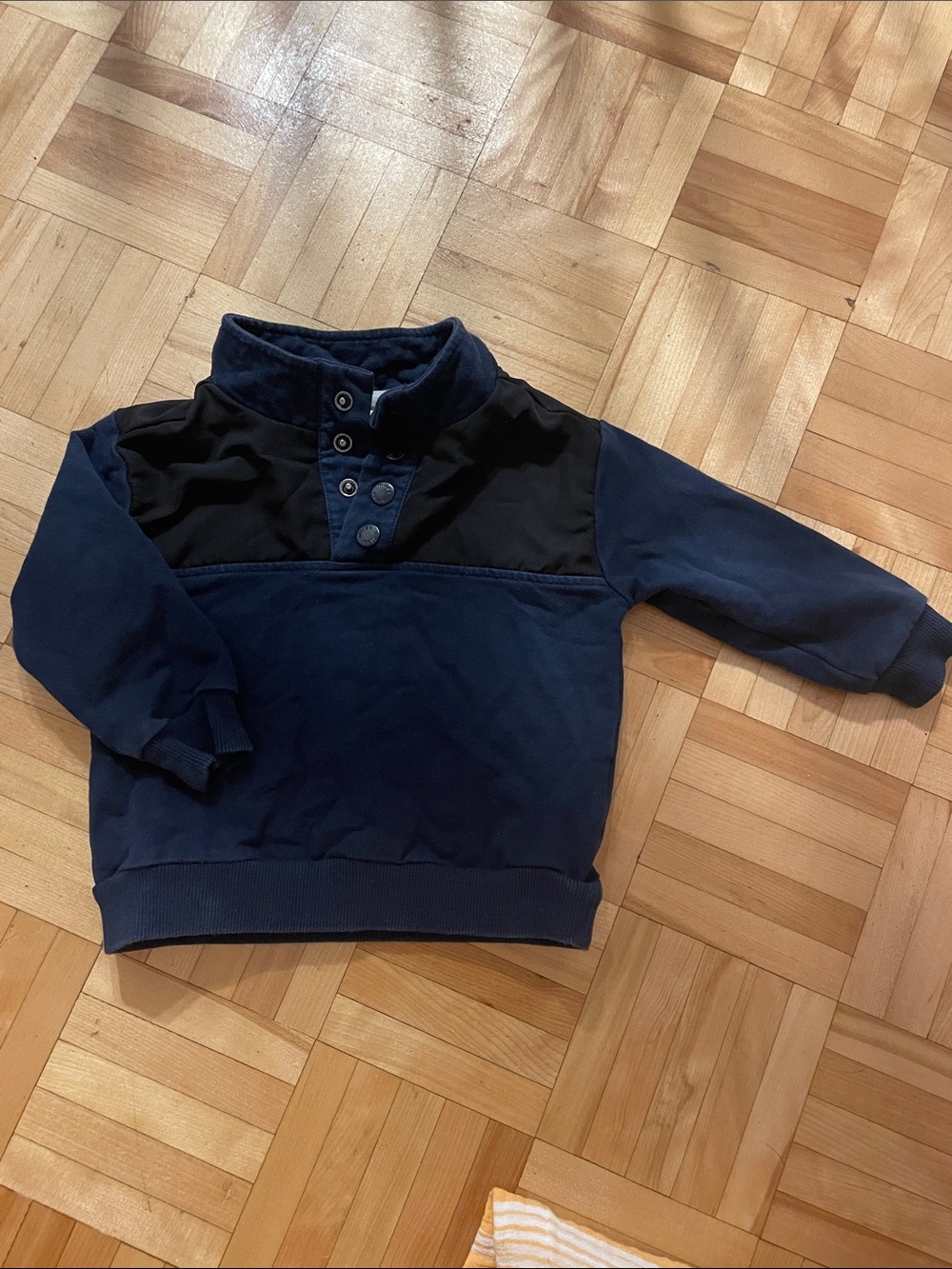 Toddler Navy and Black Pullover Sweater